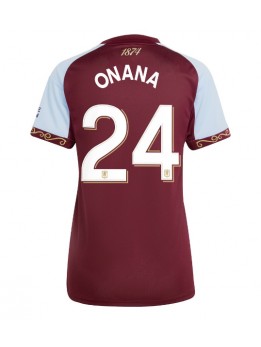 Billige Aston Villa Amadou Onana #24 Hjemmedrakt Dame 2025-26 Kortermet